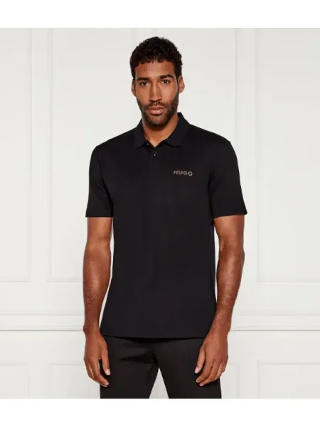 HUGO polo de cu imprimeu negru