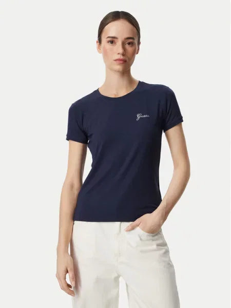 Guess T-Shirt Σκούρο μπλε