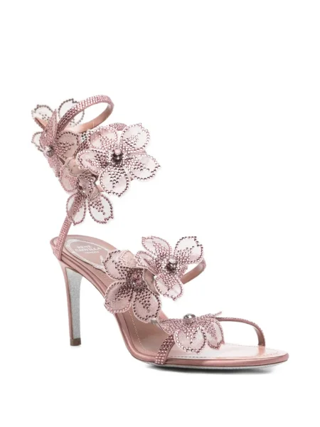 Sandale Rene Caovilla cu model floral roz