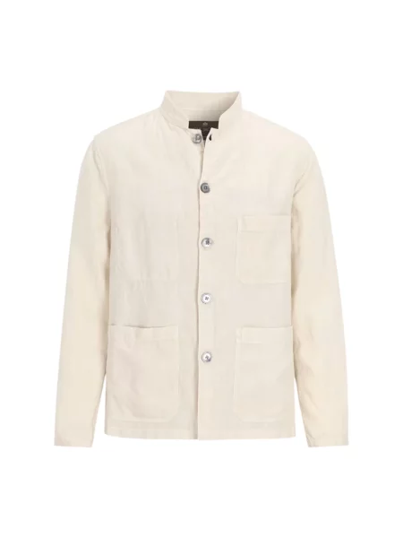 Lniana kurtka Oscar Jacobson beżowa