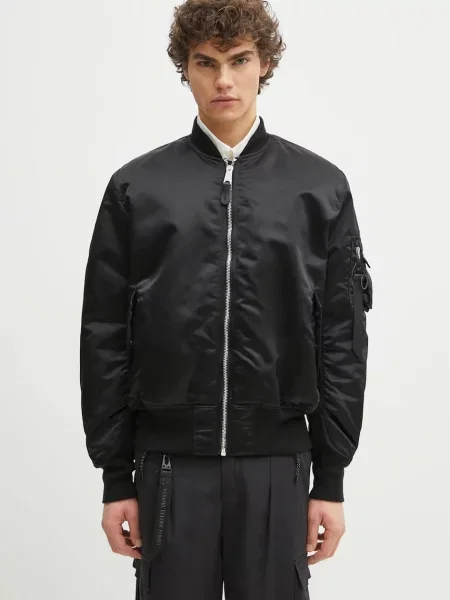 Alpha Industries geacă bomber cu doua fete Base Flight Jacket bărbați de tranzitie oversize negru