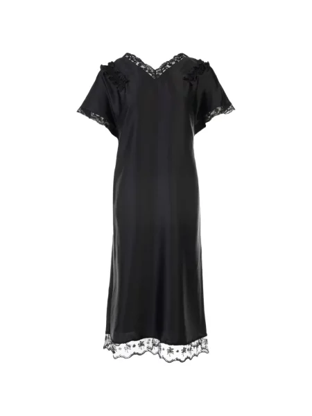 Rochie midi Simone Rocha din dantelă negru