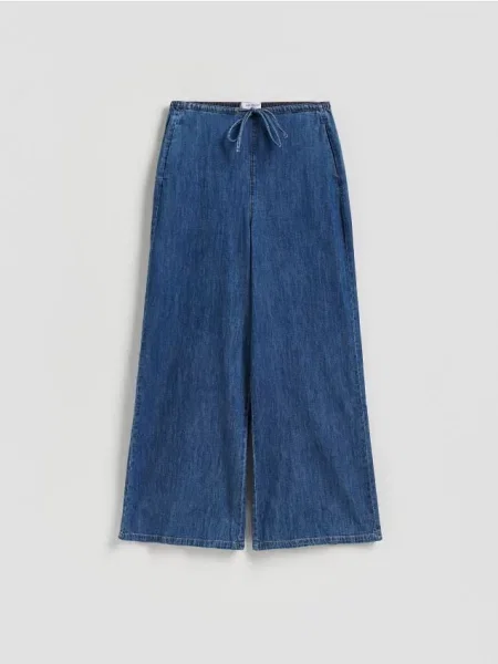 Reserved Широкі джинси із зав’язкою синій