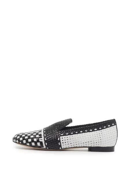 Bőr loafer Stuart Weitzman fekete