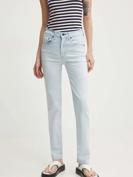 Дънки Levi's HIGH RISE STRAIGHT синьо