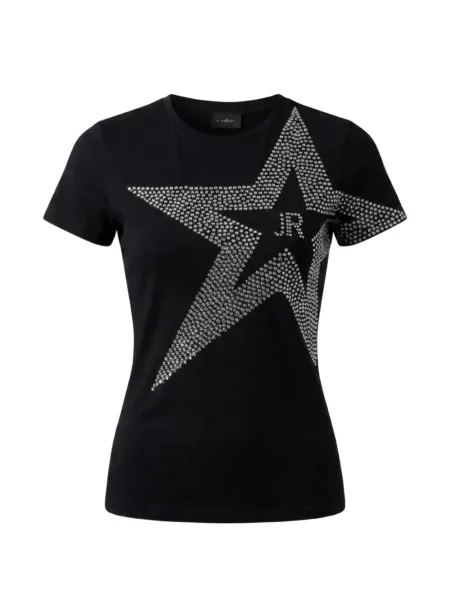 Stras scurt tricou John Richmond negru