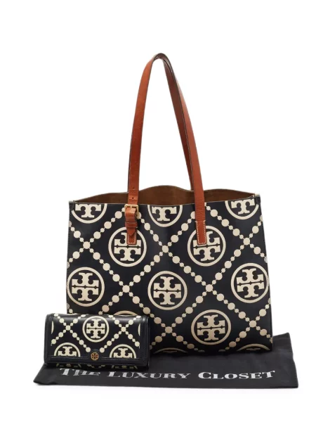 Geantă shopper Tory Burch negru