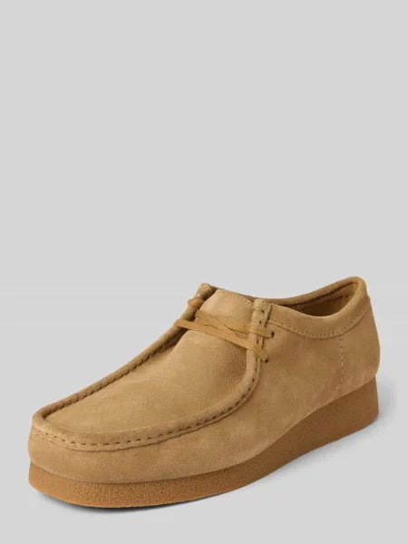 Mokasyny skórzane z gumową podeszwą model ‘Wallabee Evo’ Clarks