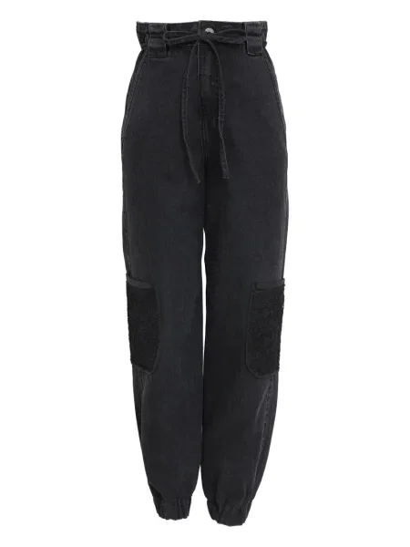 Spodnie cargo Lethicia Bronstein koronkowe czarne
