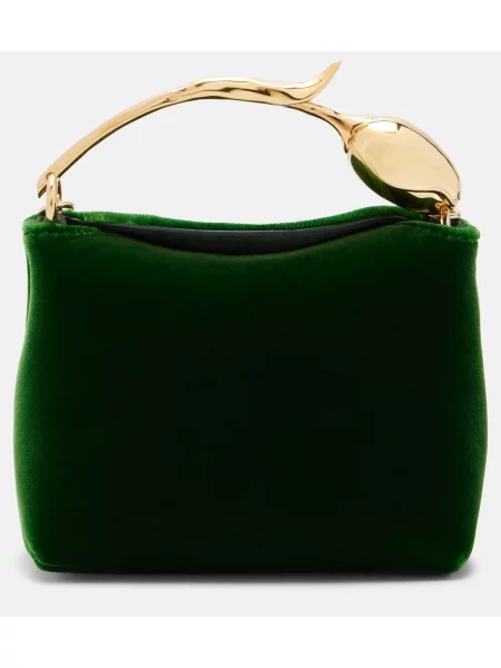 Top Erdem de catifea verde