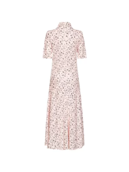 Rochie Rabanne cu paiete cu model floral roz