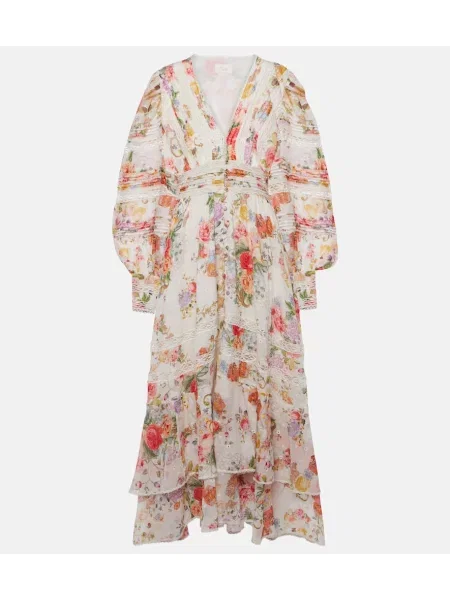 Sukienka midi Camilla w kwiatki do kolan garniturowa