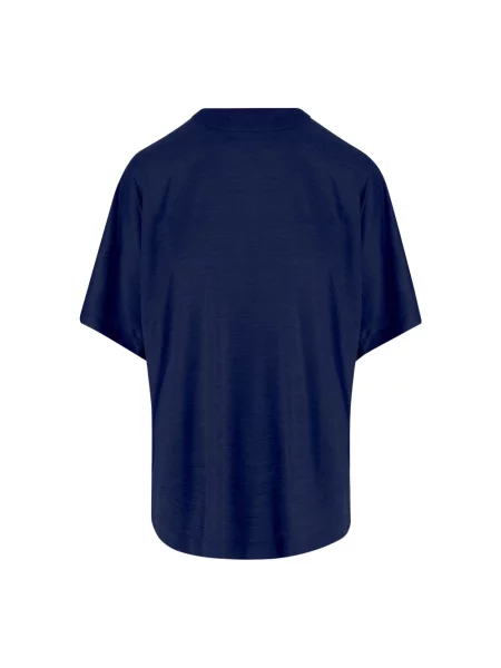 Dzianinowa koszulka Carven niebieska