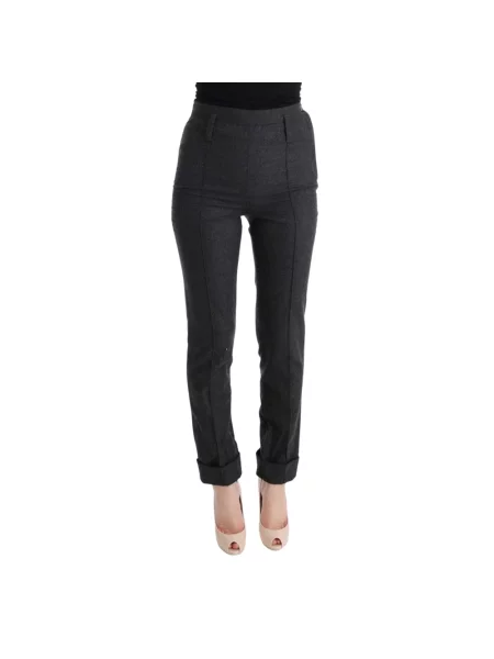 Skinny spodnie Ermanno Scervino wełniane casual szare