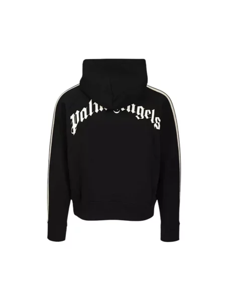 Bluza z kapturem Palm Angels do biegania z logo czarna