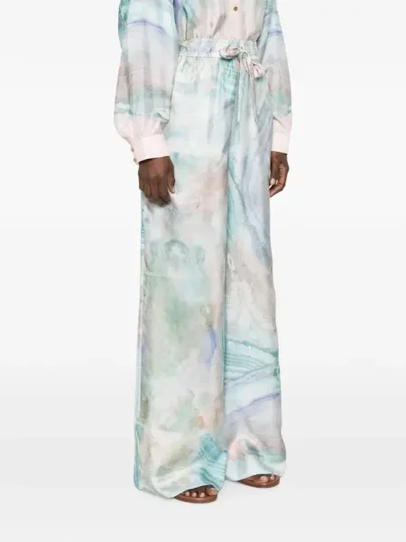 Pantaloni Zimmermann cu imagine albastru