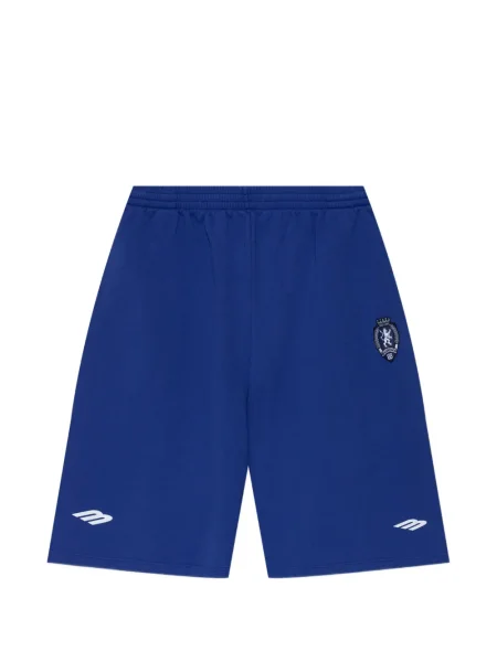 Pantaloni scurți Balenciaga cu broderie albastru