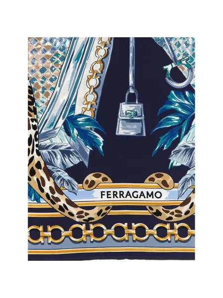 Chusta Ferragamo niebieska