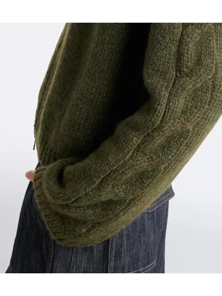 Cardigan Moncler de lână verde