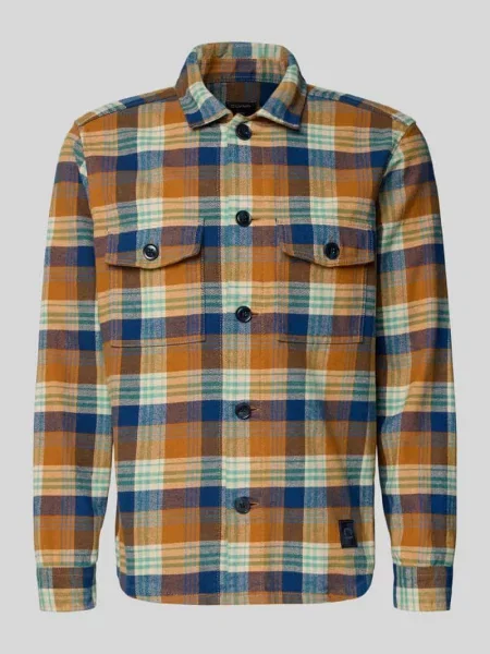 Kurtka koszulowa o kroju casual fit z na piersi Olymp Level 5