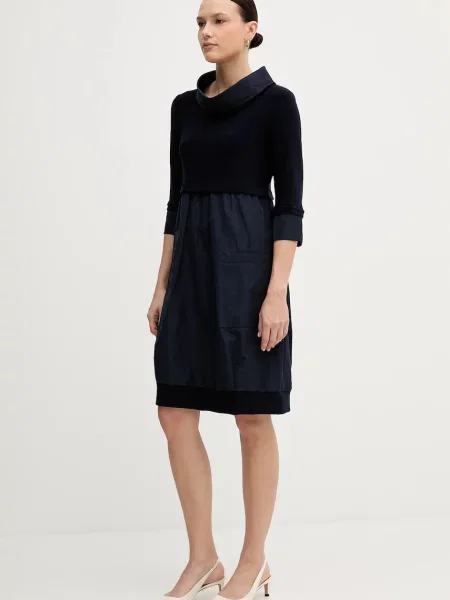 Joseph Ribkoff sukienka granatowy mini rozkloszowana