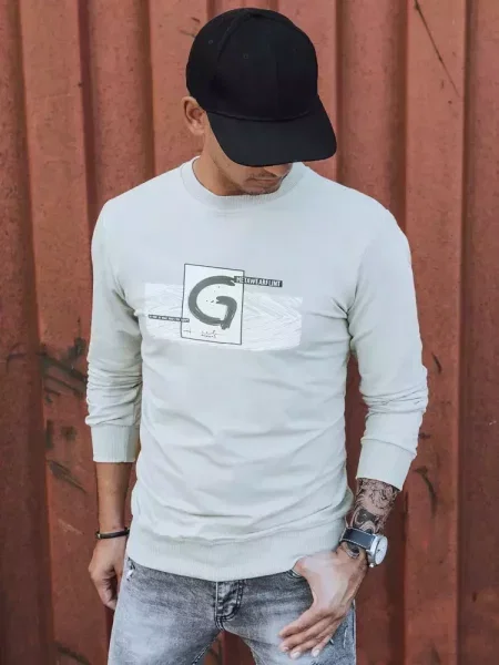 Bluza z nadrukiem Dstreet beżowa