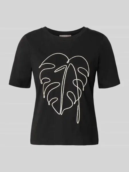 T-shirt z wyhaftowanym motywem Christian Berg Woman Selection czarna