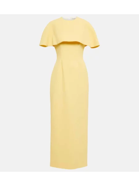 Rochie midi Emilia Wickstead până la genunchi de costum galben