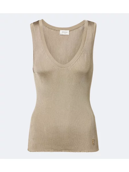 Top Saint Laurent tricotate bej