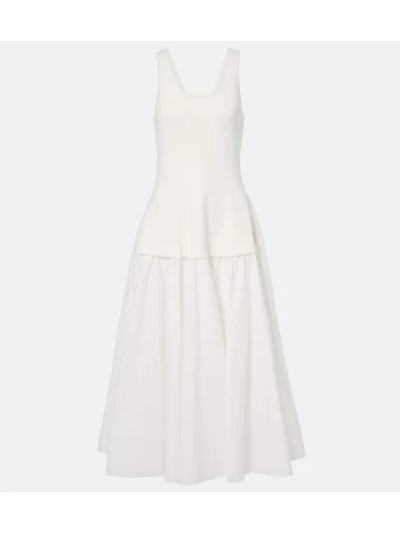 Midi obleka Simkhai poplin bela