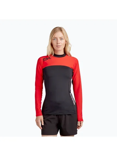 Дамска плувна блуза Dakine Hd Snug Fit Rashguard black and red черно