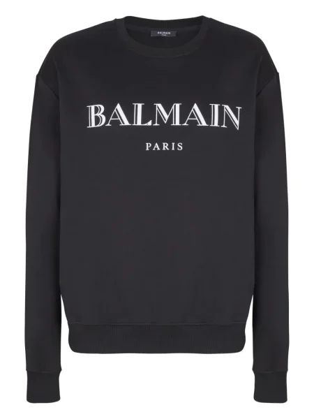 Hanorac Balmain cu imagine negru
