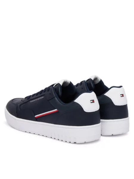 TOMMY HILFIGER Niske tenisice Basket Corporate mornarsko plava / svijetlo crvena bijela