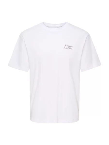 Only & Sons Tricou ONSAXEL COFFEE maro închis alb