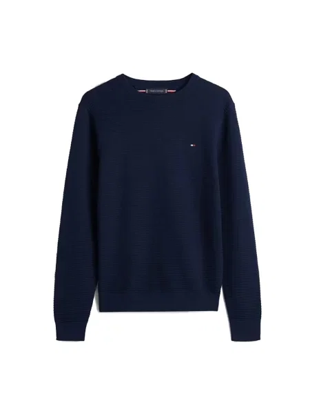 Dzianinowy sweter Tommy Hilfiger niebieski