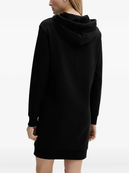Rochie mini Armani Exchange cu glugă de costum negru