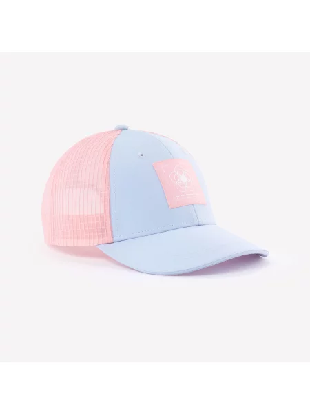 Czapka turystyczna dla dzieci Quechua Trucker fioletowa