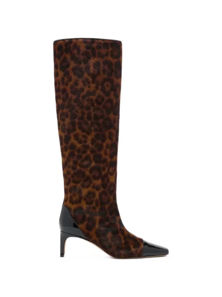 Cizme Ulla Johnson cu imagine cu model leopard maro