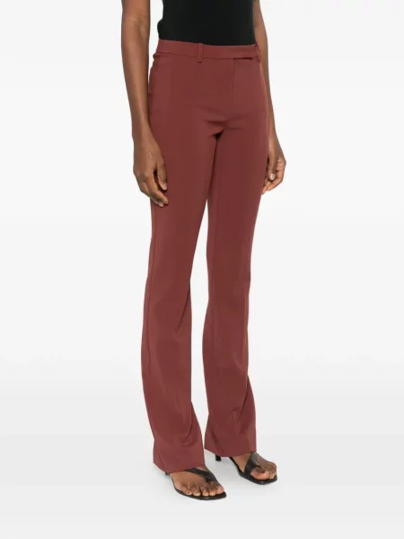 Pantaloni Patrizia Pepe din crep roșu