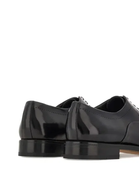 Oxford Ferragamo din piele negru