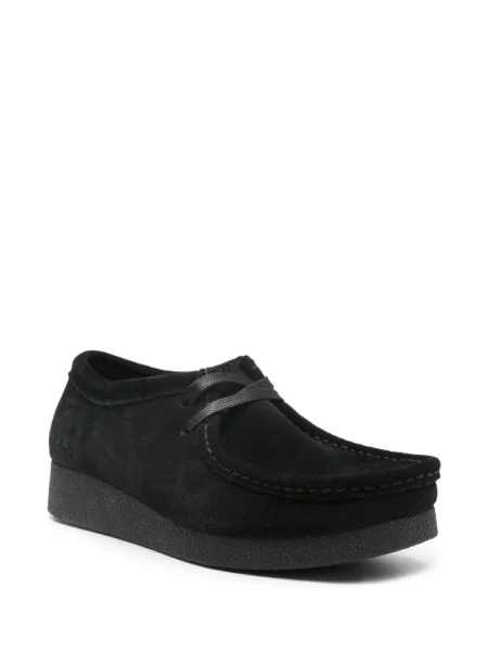 Pantofi derby Clarks din piele de căprioară negru