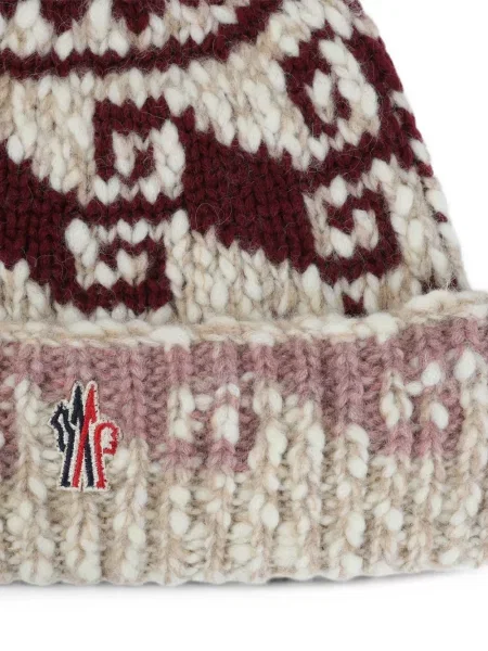 Плетена шапка Moncler Grenoble помпони