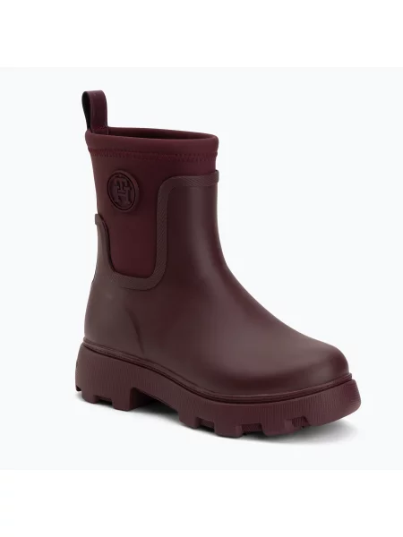 Cizme pentru femei Tommy Hilfiger Stamp Warm Ankle oxblood