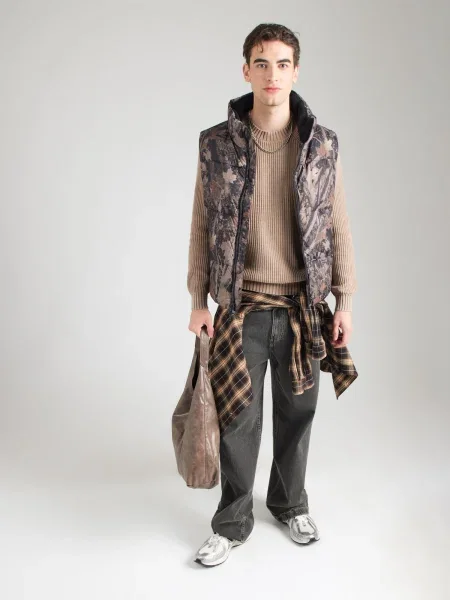 HOLLISTER Pulover cappuccino maro