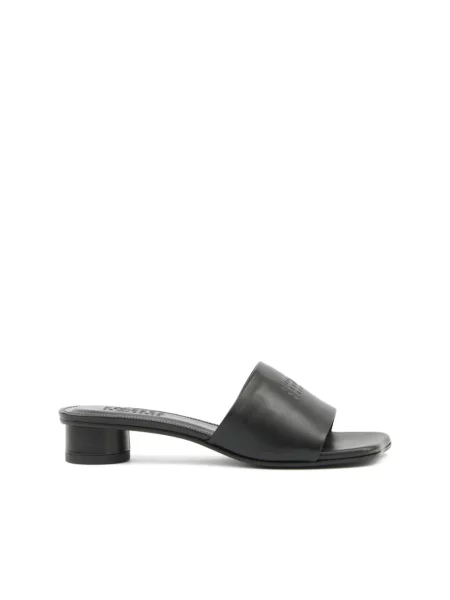 Klapki Mm6 Maison Margiela skórzane czarne