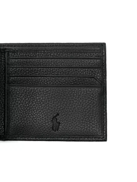 Široká pruhovaná peněženka Polo Ralph Lauren s výšivkou zelená