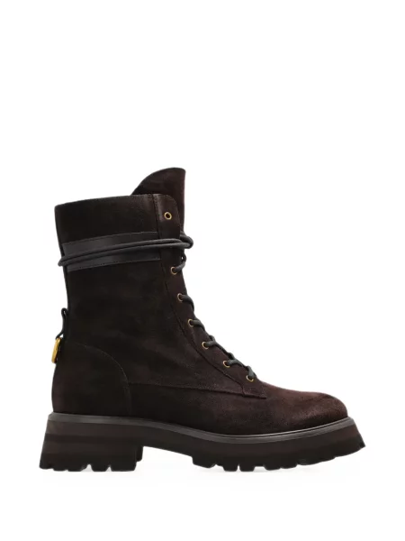 Botine Michael Michael Kors cu șireturi din dantelă maro