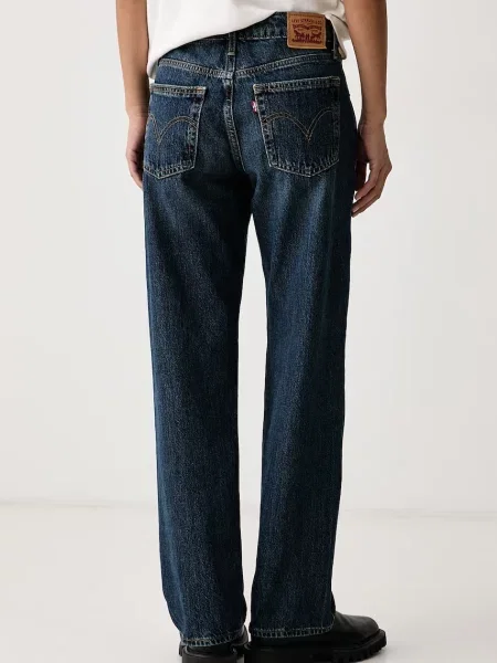 Levi's jeansy straight SUPERLOW STRAIGHT granatowe