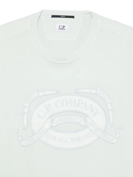 Тениска C.p. Company бродирана синьо