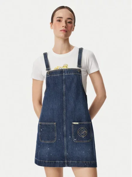 Džínové šaty Guess Jeans modré